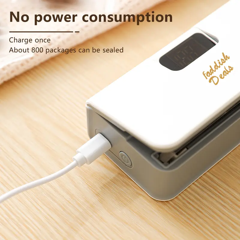 Product Introduction of Portable sealing machine, suitable for sealing of snacks, coffee and pet food packaging, bag cutter, rechargeable, compact food storage sealing device 8