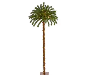 Nearly Natural 5' Christmas Palm Tree with 150Lights