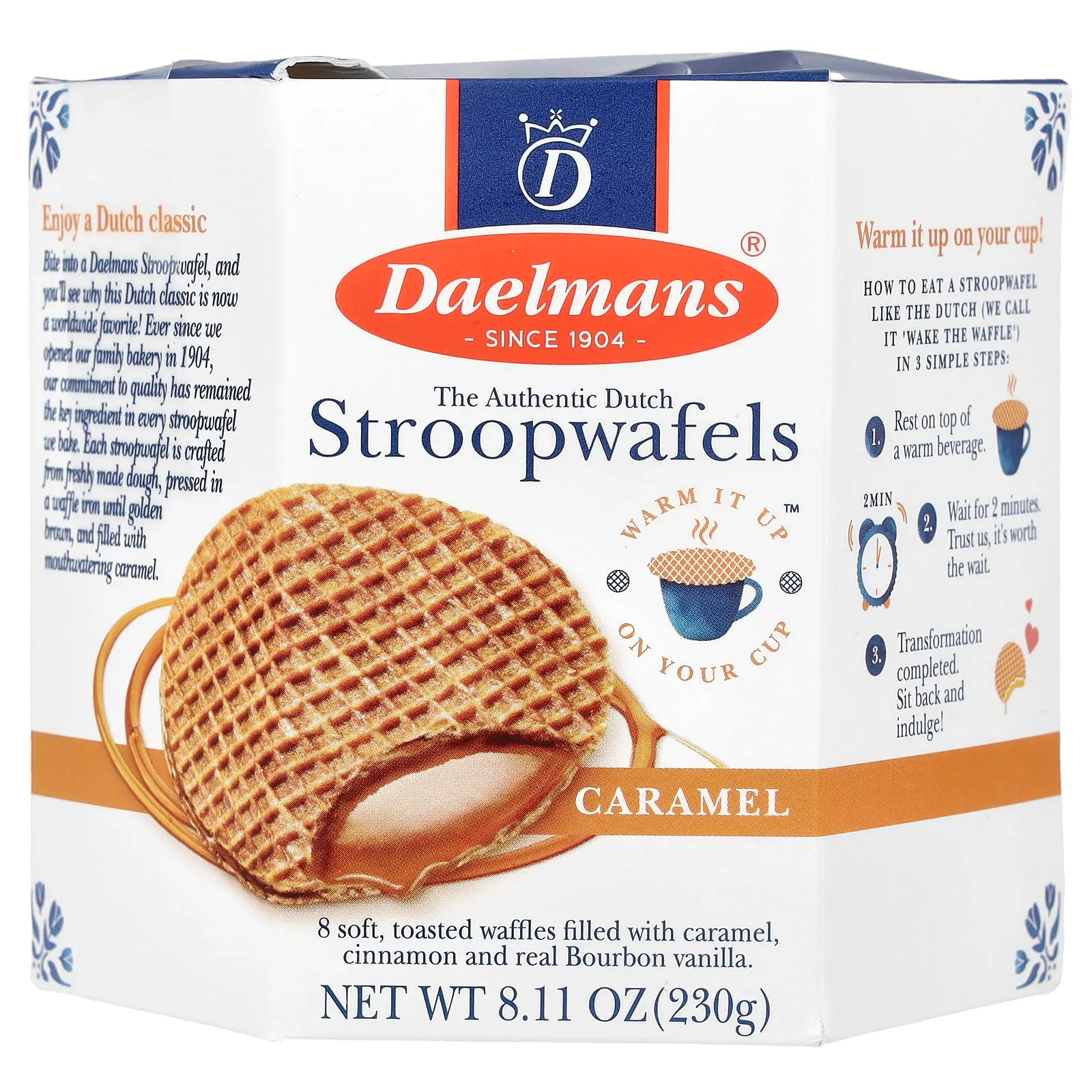 Daelmans Stroopwafels, Caramel, 8 Waffles, 8.11 oz (230 g) Daelmans Stroopwafels, Caramel, 8 Waffles, 8.11 oz (230 g)