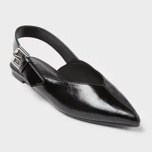 Women’s Victoria Sling Back Side Buckle Flats with Memory Foam Insole – A