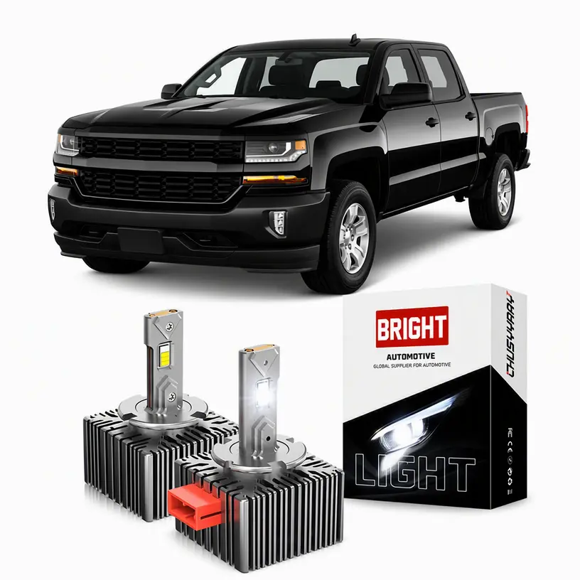 D5S LED Headlight Bulb Kits 38000LM Fit Chevrolet Silverado 1500 2016 2017 2018 Truck Led Headlamp Led Car Bulb Super Bright Led