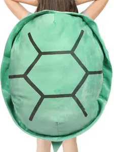40 Inch Wearable Turtle Shell Pillows Tortoise Shell Plush Turtle Stuffed Animal Dress Up Cushion Costume for Adlut