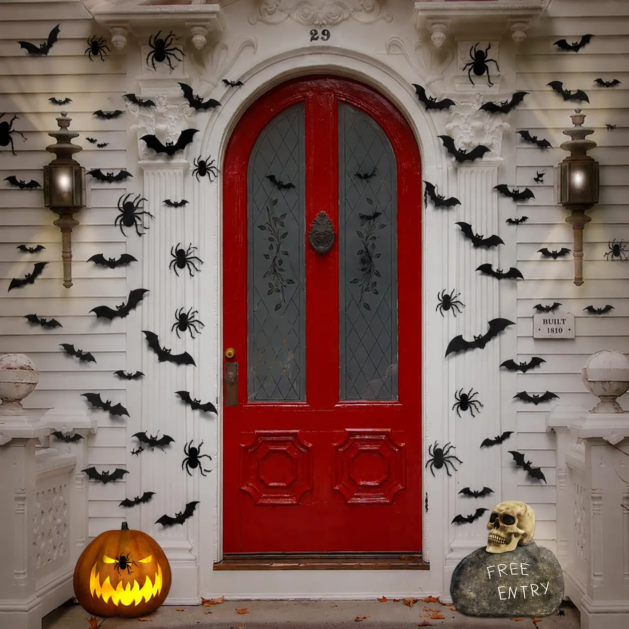 140 Pcs Halloween Bat Wall Stickers – Glow in the Dark Bats Wall Decor for Windows, Bathroom and Indoor Party Decorations