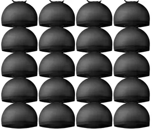 Wig Cap,Black Wig Cap 20 Pieces Wig Caps, Black Stocking Caps for Men, Stretchy Nylon Wig Stocking Caps for Women Wave Cap for Men Teenitor