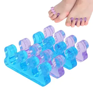 Toe Separators for Women, 2-Pairs Gel Silicone Toe Spacers & Spreaders Finger Dividers for Pedicure, Nail Polish, Toenail Painting and Yoga Relax