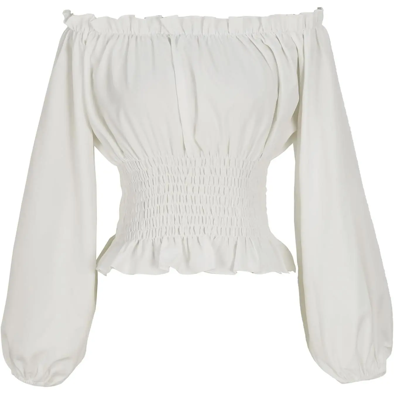 Womens Renaissance Blouse Peasant Off Shoulder Tops Pirate Long Sleeve Peasant Blouse