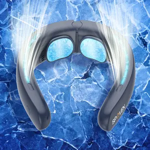 Bladeless neck fan, portable cooling personal fan, 4000mAh USB wearable neck fan rechargeable, 2-speed adjustable, faster cooling, ultra-quiet, suitable for home, suitable for indoor and outdoor use