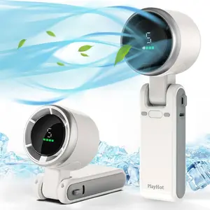 Portable Handheld Fan, USB Rechargeable 5 Speed Wind Speed Fan, Foldable Handheld Fan for Outdoor, Travel and Work