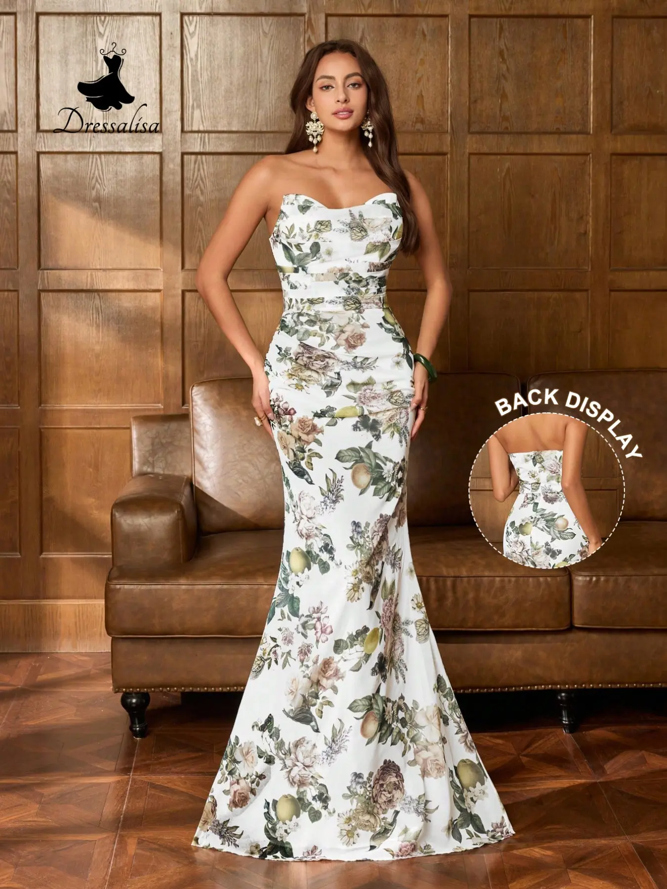 sheath vs mermaid dress Floral Lace V Neck Sheath Boho Wedding Dress Mermaid Wedding Gown AWD1920