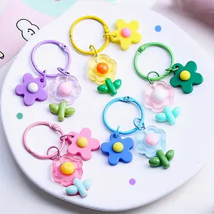 Style Flower Circle Jewelry Pendant, Mobile Phone Bag Charm Gift, Small Jewelry Accessory for Women & Girls