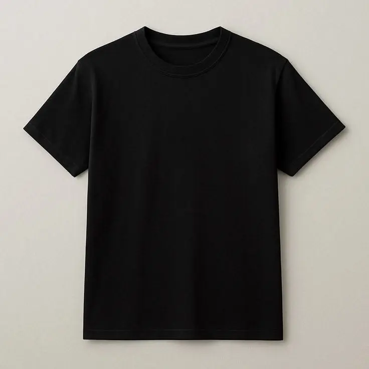 Men's 100% Pure Cotton Crew Neck T Shirt, Solid Color Soft Elastic Basic Short Sleeve Tee, Breathable Casual Top for Workout Running Daily Wear