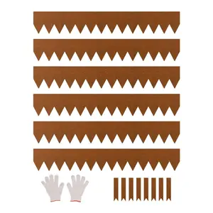 VEVOR Steel Landscape Edging, 6 Packs 40 x 6 in Weather-Resistant & Pre-Rust Metal Landscape Edging, Bendable Garden Edging Border, Heavy Duty Lawn Edging, Flower Bed Yard Pathway Divider