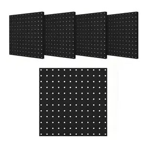 Wall Control Pegboard Organizer 12”×12”. Metal Pegboard Standard Tool Storage Kit with Black Toolboard and Black Accessories for Walls, Display, Garage Tool Storage, Craft Room, Kitchen