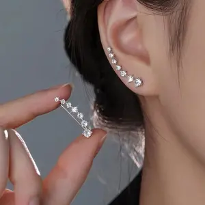 925 Sterling Silver Needle Zircon Earrings, Hypoallergenic Sterling Silver Earrings, Suitable for Daily Wear and Parties