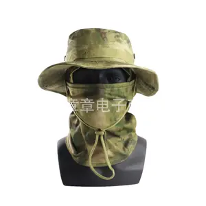 Camouflage bucket hat fishing cap outdoor mountaineering visor set, removable headgear spot