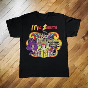 [Sale Up To 40%] MAC SABBATH PARODY BLACK T-SHIRT, COTTON MADE IN USA