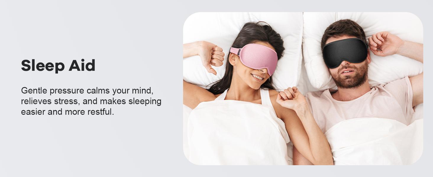 Weighted Blackout Sleep Eye Mask - Zero Eye Pressure for Lash Extensions | Soft Memory Foam Travel Eye Cover for Women Men (Pink)