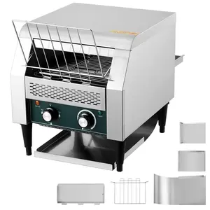 Garvee Commercial Conveyor Toasters with Capacities of 150, 300, and 450 Slices per Hour, Featuring 7 Temperature Settings, Timers, and Power Options of 1300W and 1800W at 110V, Perfect for Restaurants and Home Use