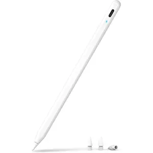 Pencil A8 for Apple iPad 2018-2025, (2X Faster Charge), Tilt Sensitivity, Pixel Precision, Stylus Pen for iPad 11/10/9/8/7/6th Gen, Pro 12.9/11/13-inch M4, Air 3/4/5/M2/M3, Mini 5/6th, White