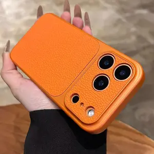 Luxurious Smooth Alligator PU Leather Phone Case, Compatible with iPhone 17 16 15 Pro Max, Shockproof, Easy Replacement