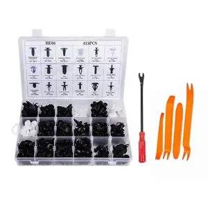 415 PCS POM Nylon Car Clip Fastener Kit | Heavy-Duty Push Retainers for Door Trim, Bumper & Fender | Automotive Accessories