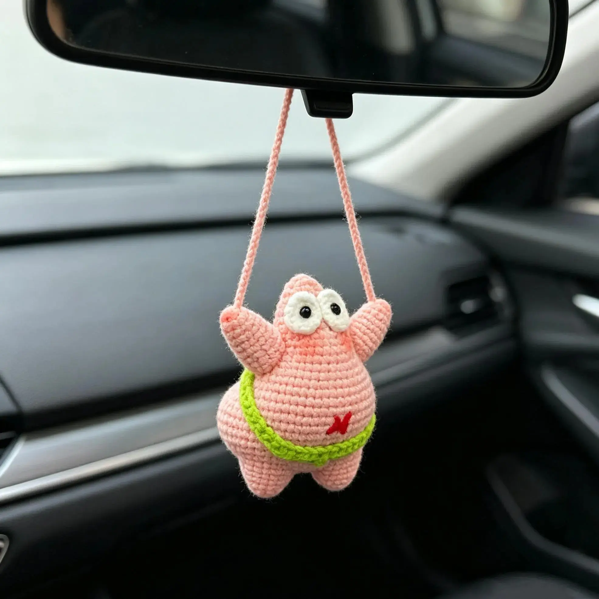 Cute Crochet Starfish Plush, Handmade Pink Amigurumi, Mini Keychain & Bag Charm, Ocean-Inspired Decor, Unique Gift