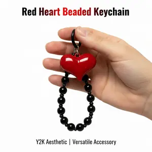 3D Resin Heart Shape Keychain Decoration Earphone Case Pendant Key Chain Bag Charm Car Keyring Jewelry Gifts for Women