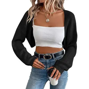 QLJWDU Women's Ribbed Knit Cropped Cardigan White Casual Top for Spring & Fall Layering Basic Minimalist Fabric Comfortable Stylish Fit