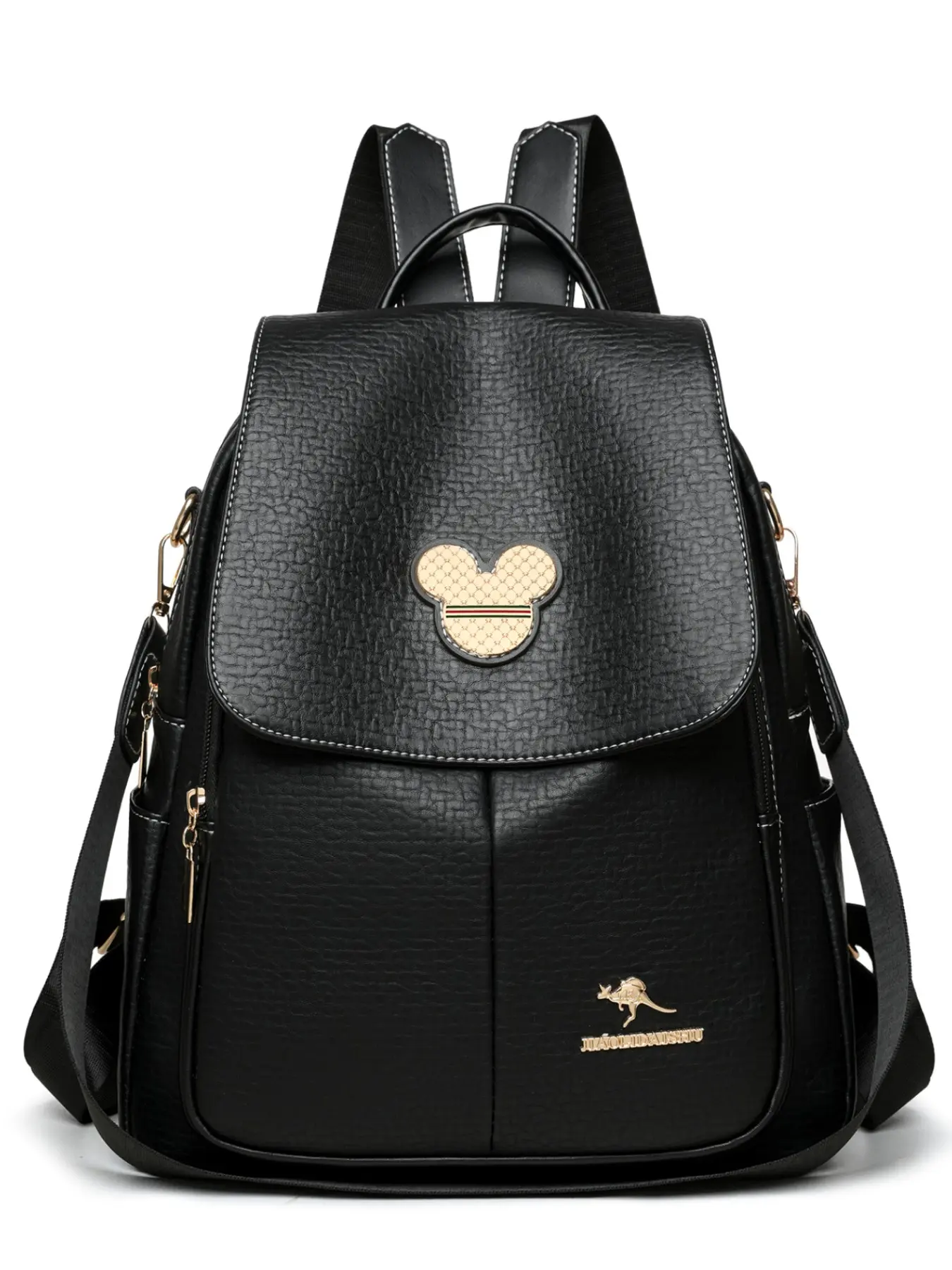 Women's Soft Leather Backpack, Fashionable Lightweight Anti-Theft Travel Bag, Casual Korean Style Shoulder & Handbag