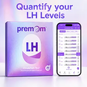 Premom Quantitative Ovulation Test Strips, 20 LH Test, Ovulation Predictor Kit with Smart Digital Ovulation Reader APP, Numerical Ovulation Tests for TTC Women
