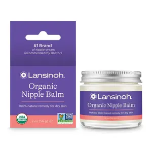 Lansinoh Organic Nipple Butter, Nipple Cream Safe for Breastfeeding Baby, Postpartum Essentials for Mom, 2 Ounces