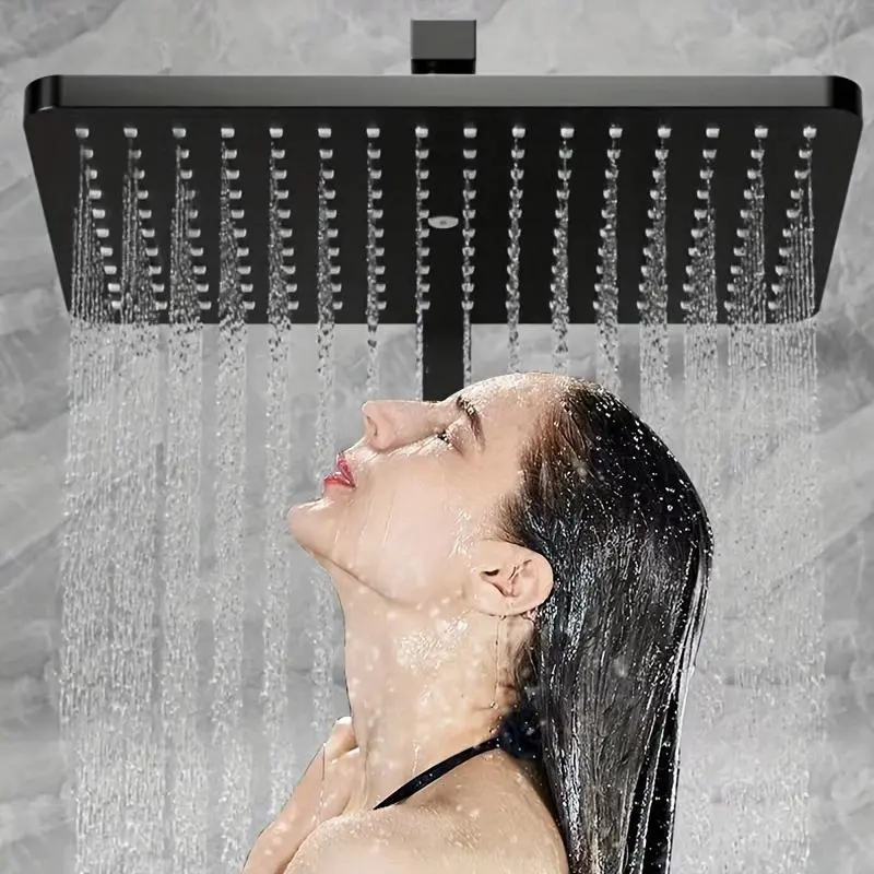 High Pressure Adjustable Rainfall Shower Head with Filter, Bathroom Accessories, Universal Bathing Accessories for Home Use Rainfall Showerhead