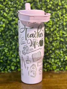 Teacher Appreciation Laser Engraved Water Bottle - Stunning Gift for Educators