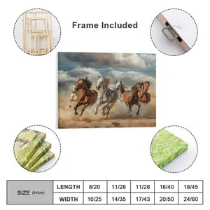 Cool Galloping Horses Posters Wall Art Prints Vibrant Wildlife Animal Desert Withered Grass Canvas Posters Home Wall Art Family Bedroom Office Decor Aesthetic Festival Gift