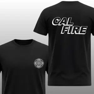CAL FIRE Local 2881 Firefighter T-Shirt, 2 Sides, California Wildland Rescue Supporter Graphic Tee