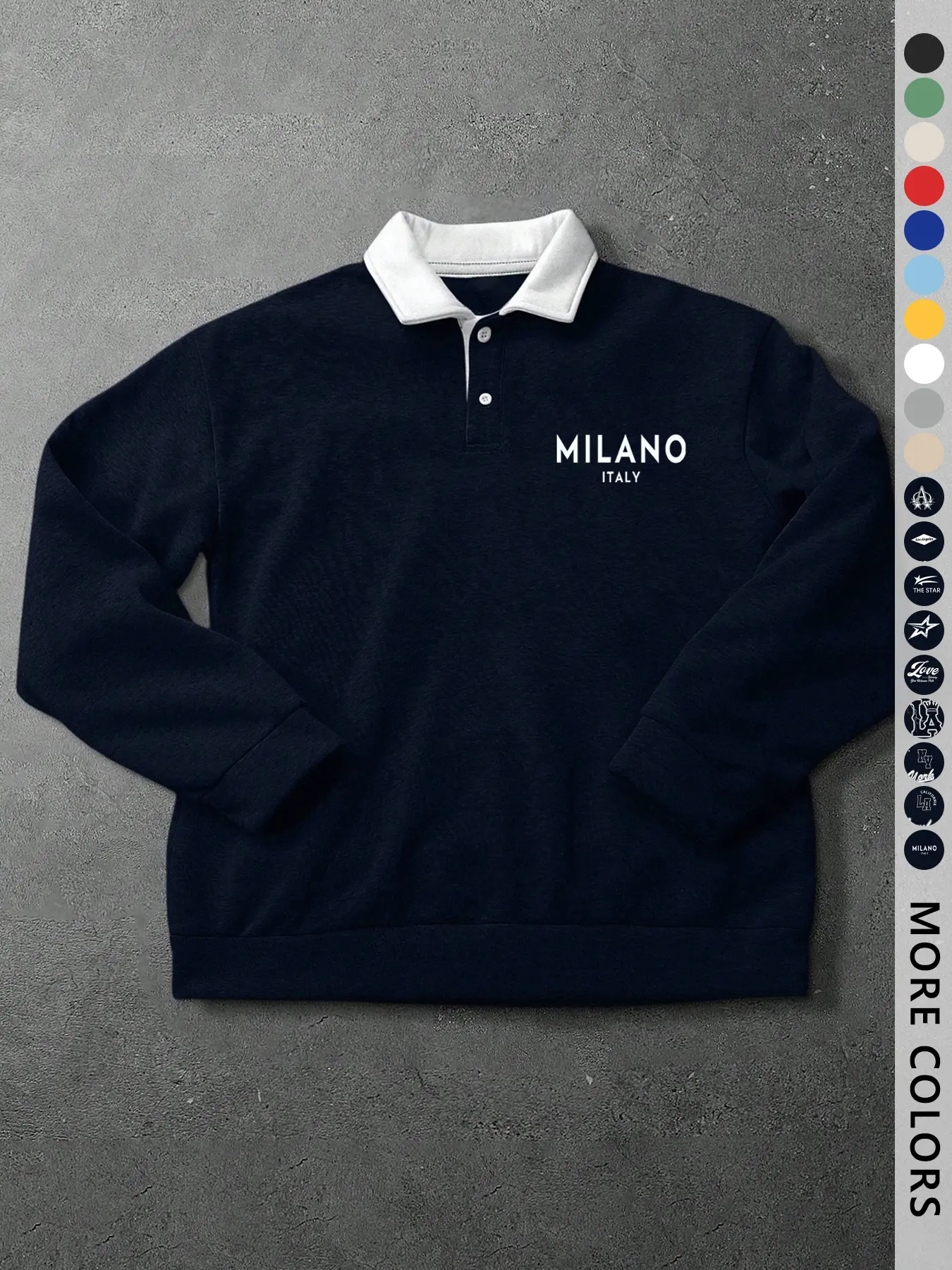 Men's Loose Fit Colorblock Collar Long Sleeve Graphic Buttoned Polo Shirt Tops, Casual Polo Shirts, Collared Polo Shirts, Casual Street Style, Fashionable Stylish Outdoor Sports Wear, All Seasons, Classic, Polo Gift