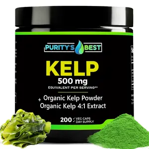 Purity’s Best SEA KELP Powder + 4x EXTRACT Supports Thyroid and Bone Function, Antioxidant Powerhouse, Natural Source of Iodine, Metabolism