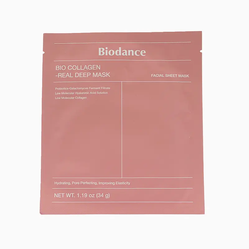 Biodance Bio Collagen Real Deep Sheet Mask, 34g x 4pc Unisex Facial Moisturizer with Hydrating Hyaluronic Acid & Vitamin E for Dewy, Radiant Smooth Skin Repair, Adults