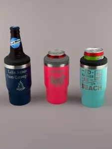 Personalized 4-in-1 Stainless Steel Insulated Koozie