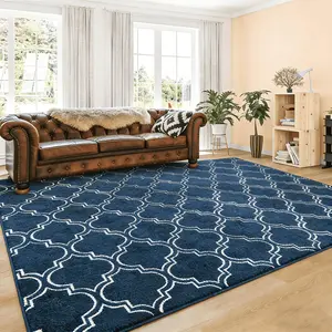 7x10 Geometric Area Rug for Living Room, Large Modern Memory Foam Indoor Carpet, Fluffy Rug for Bedroom Bedside Room Decor for Family Girls Kids Nursery, Black,Grey,Red, Beige,Blue, Pink, 5x7, 6x9, 7x10 Feet