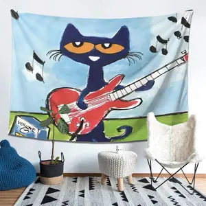 60*40In This Pete The Cat Inspiration Tapestry Is Perfect for Adding a Touch of Style to College Dorms, Living Rooms, Classrooms, Bars, And Indoor Or Outdoor Home Decor. It Makes an Ideal Holiday Gift And Is a Great Choice for Presents