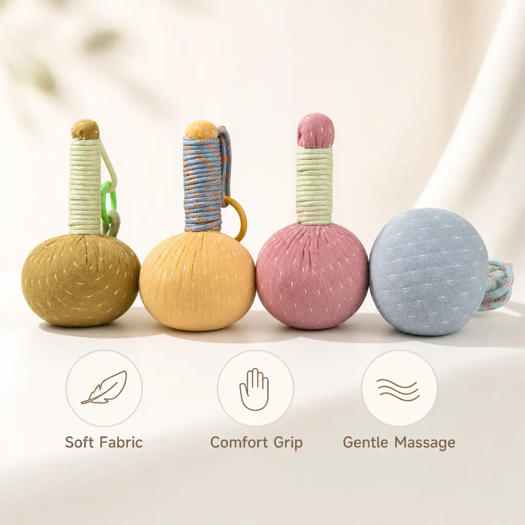 1 Piece Woven Fabric Massage Hammer, Portable Hanging Decoration with Braided Rope for Daily Body Tapping Use