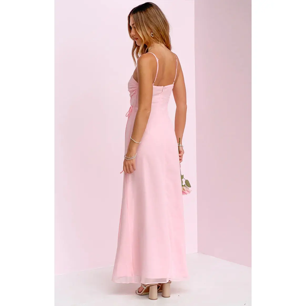 flossie pink maxi sleeveless dress Formal Dresses Pink Summer Maxi Dress Flossie Pink Sleeveless Prom Dress US 16 Beginning Boutique Exclusive
