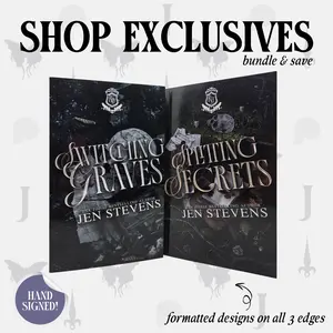 Ravenshurst University Duet BUNDLE Signed Exclusive Editions of Switching Graves & Splitting Secrets by Jen Stevens Dark Academia Romance