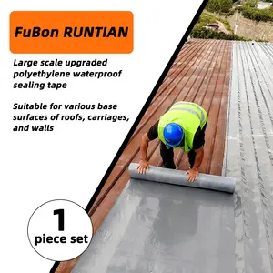 FUBOU RUNTIAN 39.3 Inch Mega-Wide Waterproof Tape, 16.4 FT - Seal Large RV Roof, Truck Bed & Metal Shed in One Strip, Heavy-Duty, No Tools Needed, UV Resistant. Self Seal Caulk Tape