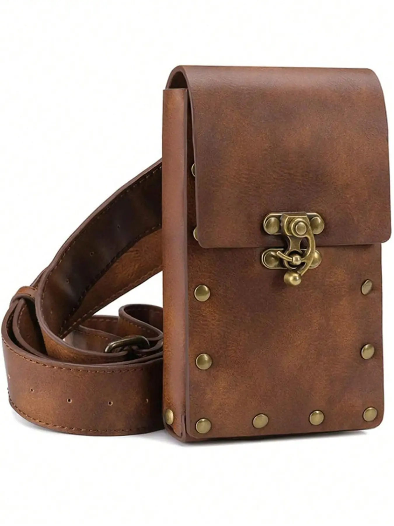 1 Set Medieval Viking Belt Pouch Waist Belt Pocket Waist Bag Fashion Waist Packs Fanny Pack Belt Pocket Holder Vintage PU Leather Belt Wallet Halloween Renaissance Fair Cosplay Costume Props