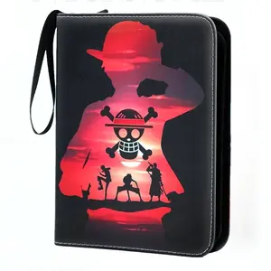 Anime Straw Hat Kid Card Album 4 Grids 50 Pages Large Capacity Collection Album Anime Merchandise Card Storage Book The Best Choice for Fans' Collections