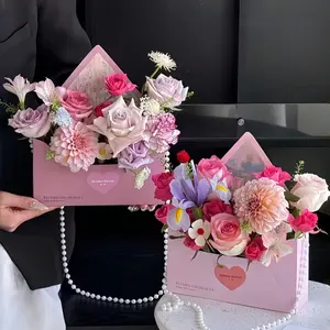 Elegant Floral Gift Box Set, Romantic Love Letter Design, Reusable Container, Perfect for Valentine's Day, Wedding, Mother's Day Gifts, Flower