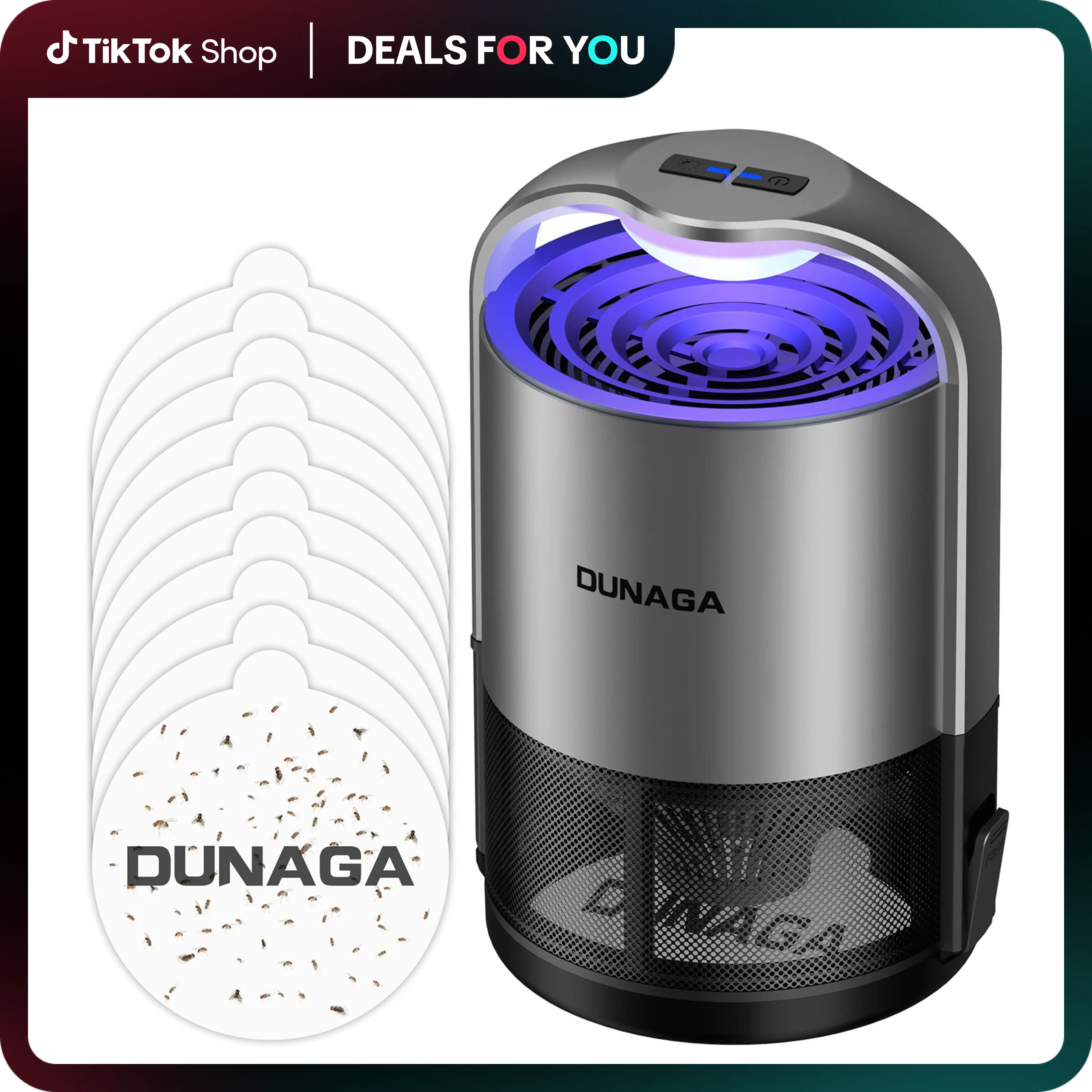 Fly Traps Indoor, Fruit Fly Traps, Gnat Traps, Bug Zapper Indoor, Insect Traps Indoor with 10 Sticky Glue Boards, White, dealsforyoudays