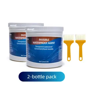 2 Bottles x 1kg Waterproof Glue, Total 2kg, Multi-Purpose Water-Resistant Sealant for Roof, Wall, Bathroom & Pipe Leak Repairs